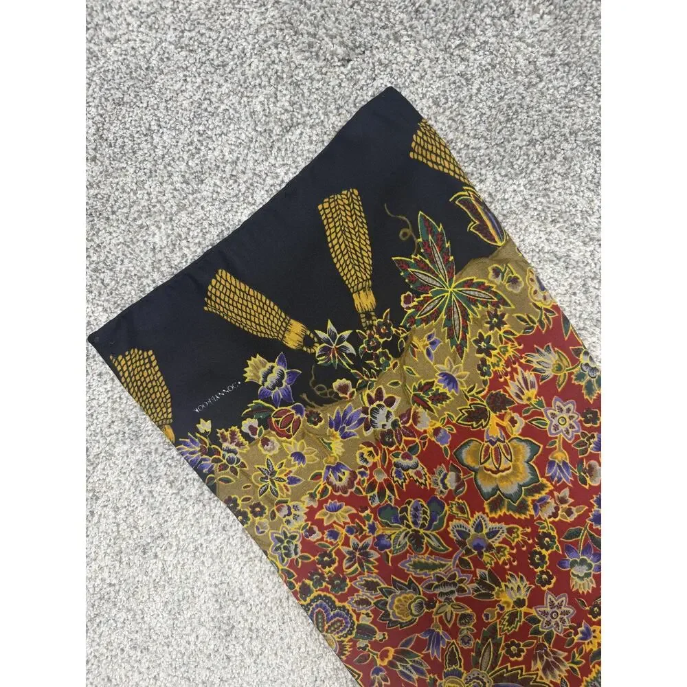 Vtg 70s Donnybrook Scarf 9.5x58 Boho Luxe Old Money Classic Country Club Artsy